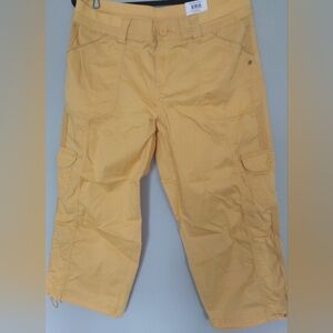 Style & Co. Womens Mustard Cargo Pants Y2K Preppy